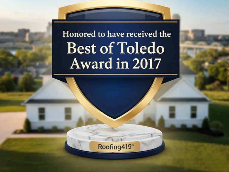 Roofing419 honored in Best Toledo Awards 2017 for top roofing services in Toledo Ohio