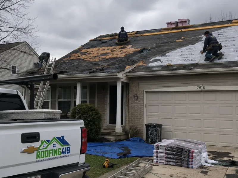 8 Best Roofing Companies in Toledo Ohio 8 Roofing419 team providing storm damage roof repair service in Toledo Ohio